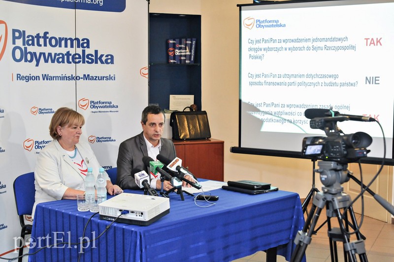 Elbląg, Elżbieta Gelert i Jerzy Wcisła zachęcają do wzięcia udziału w referendum