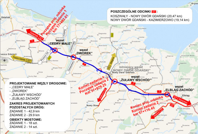 Elbląg, Przy artykule zamieściliśmy wizualizację odcinka Kazimierzowo - Nowy Dwór Gdański, przygotowaną na zlecenie GDDKiA