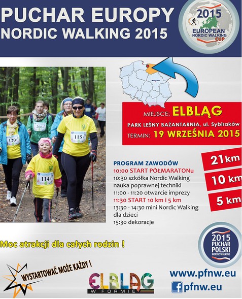 Elbląg, Puchar Europy czeka. Zapisz się na nordic walking