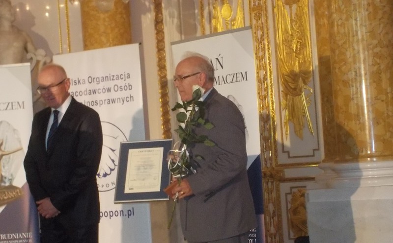 Elbląg, Ryszard Waranków odbiera nagrodę na Zamku Królewskim w Warszawie