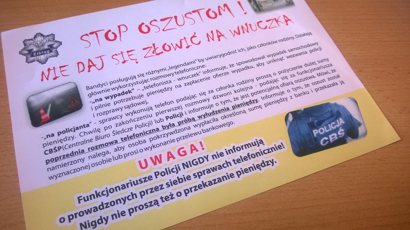 Elbląg, Tajna akcja "biura śledczego” – nie daj się oszukać, nie wypłacaj pieniędzy Elbląg, Tajna akcja "biura śledczego” – nie daj się oszukać, nie wypłacaj pieniędzy