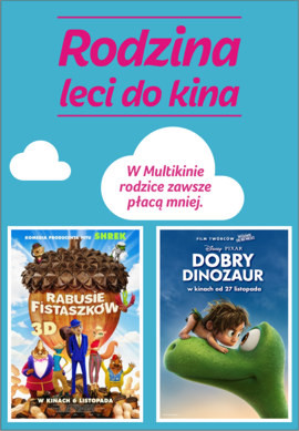 Elbląg, Rodzina leci do kina na „Rabusiów fistaszków" Elbląg, Rodzina leci do kina na „Rabusiów fistaszków"