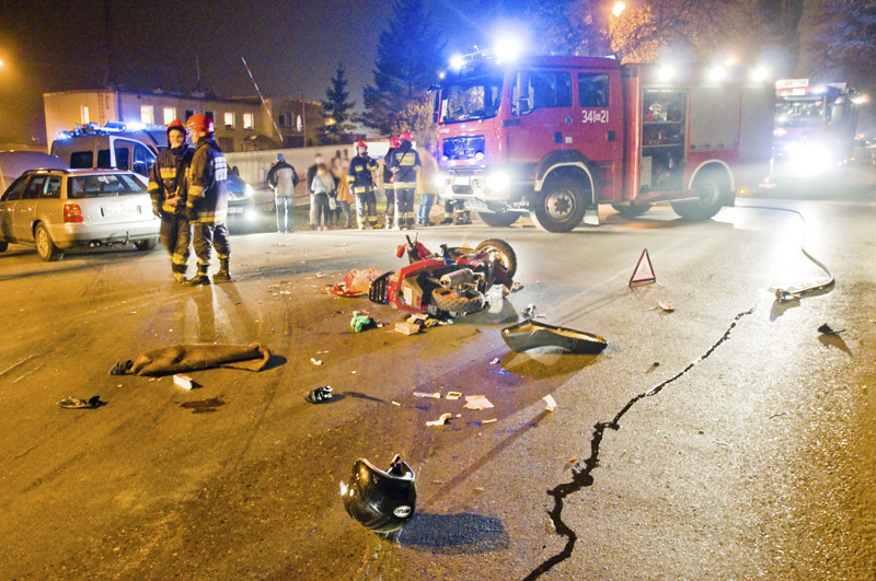 Elbląg, Skuter zderzył się z audi Elbląg, Skuter zderzył się z audi