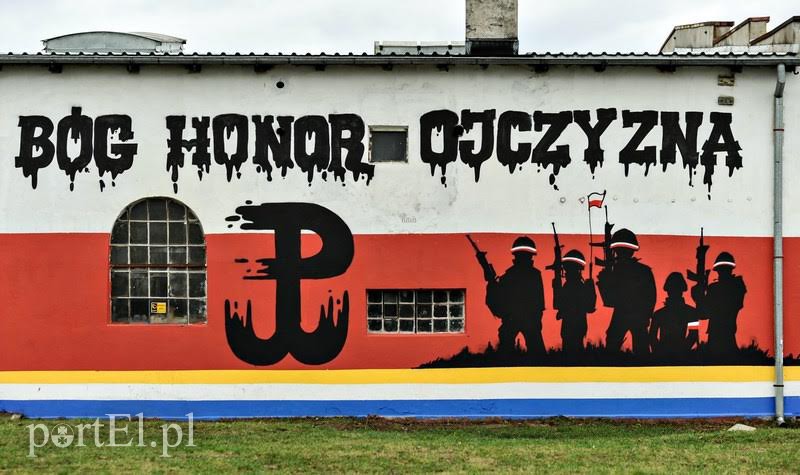 Elbląg, Ten mural w przestrzeni publicznej pojawił się w październiku Elbląg, Ten mural w przestrzeni publicznej pojawił się w październiku