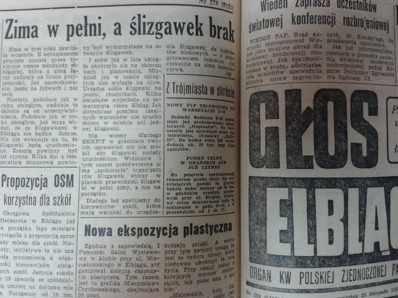 Elbląg, Zima w pełni, a ślizgawek brak Elbląg, Zima w pełni, a ślizgawek brak