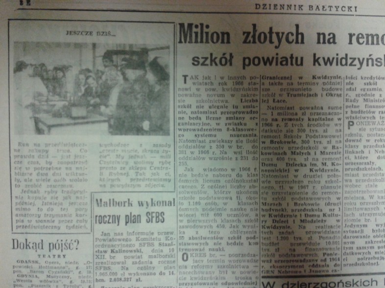 Elbląg, Jeszcze dziś