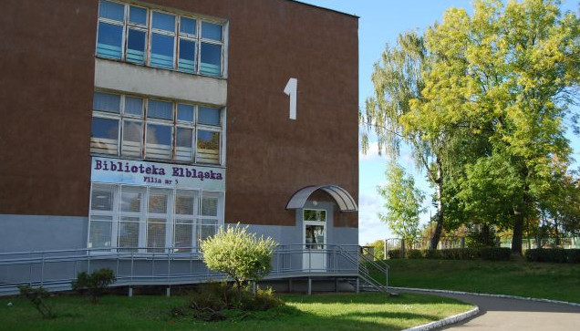 Elbląg, Filia nr 5 mieści się na ul. Rodziny Nalazków 20,