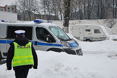 Elbląg, Uwaga kierowcy: na drogach ślisko!