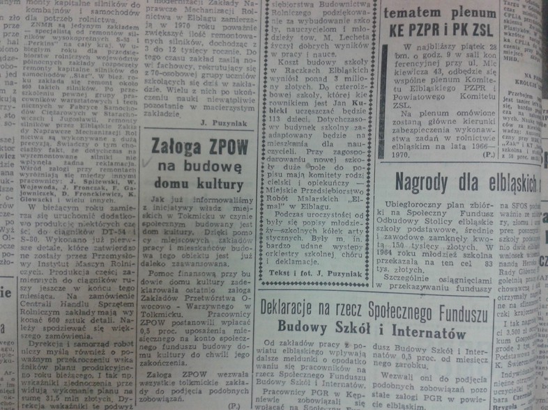 Elbląg, Załoga ZPOW na budowę domu kultury Elbląg, Załoga ZPOW na budowę domu kultury