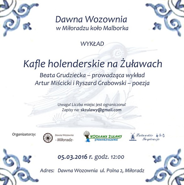 Elbląg, Kafle holenderskie na Żuławach