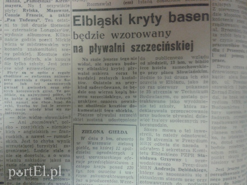 Elbląg, Elbląski kryty basen będzie wzorowany na pływalni szczecińskiej Elbląg, Elbląski kryty basen będzie wzorowany na pływalni szczecińskiej