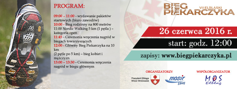Elbląg, Ruszyły zapisy do VIII Biegu Piekarczyka Elbląg, Ruszyły zapisy do VIII Biegu Piekarczyka