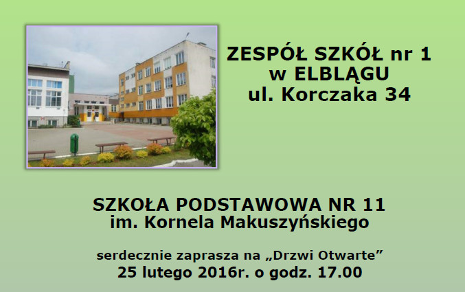 Elbląg, Drzwi otwarte w SP nr 11 Elbląg, Drzwi otwarte w SP nr 11