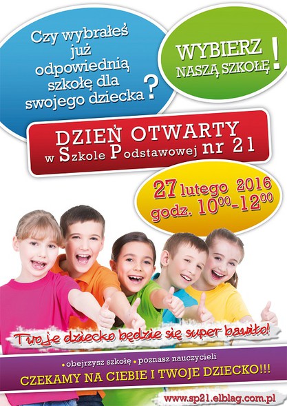 Elbląg, W sobotę odwiedź SP nr 21 Elbląg, W sobotę odwiedź SP nr 21