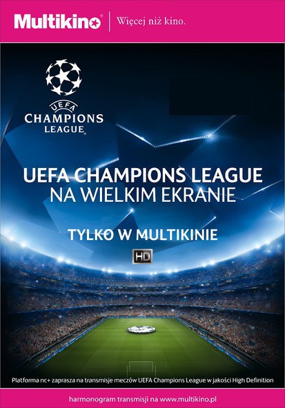 Elbląg, Liga Mistrzów UEFA tylko w Multikinie