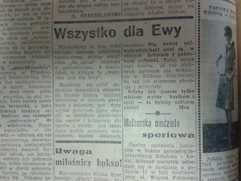 Elbląg, Wszystko dla Ewy Elbląg, Wszystko dla Ewy