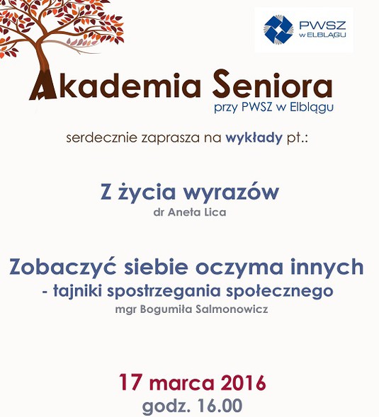 Elbląg, Wykłady Akademia Seniora PWSZ