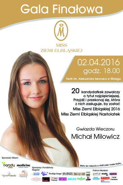 Elbląg, Gala Miss Ziemi Elbląskiej 2016: oni wygrali zaproszenia