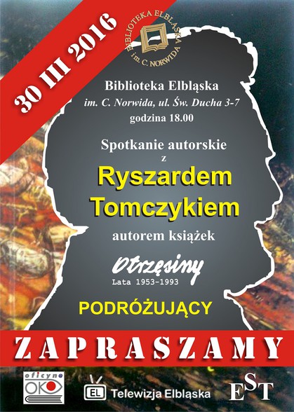 Elbląg, Spotkanie autorskie z Ryszardem Tomczykiem Elbląg, Spotkanie autorskie z Ryszardem Tomczykiem