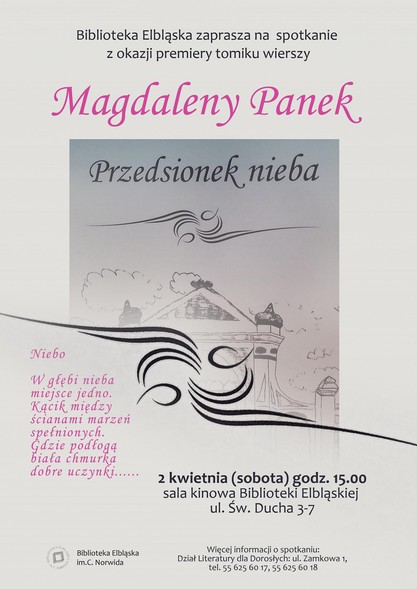 Elbląg, Spotkanie poetyckie z Magdaleną Panek