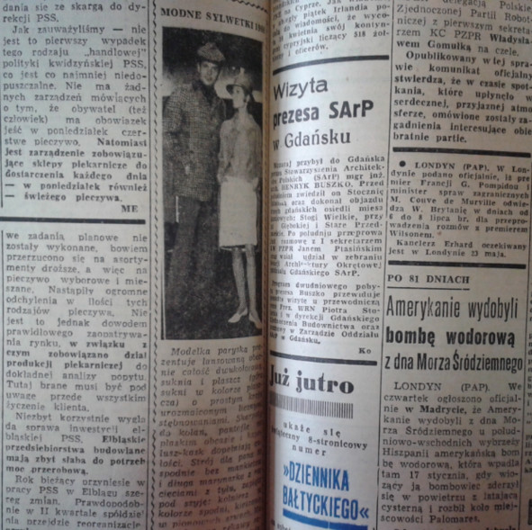 Elbląg, Modne sylwetki 1966