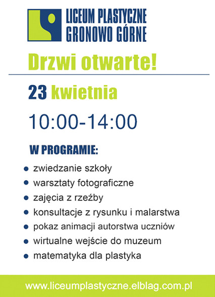Elbląg, Drzwi Otwarte w Liceum Plastycznym Elbląg, Drzwi Otwarte w Liceum Plastycznym