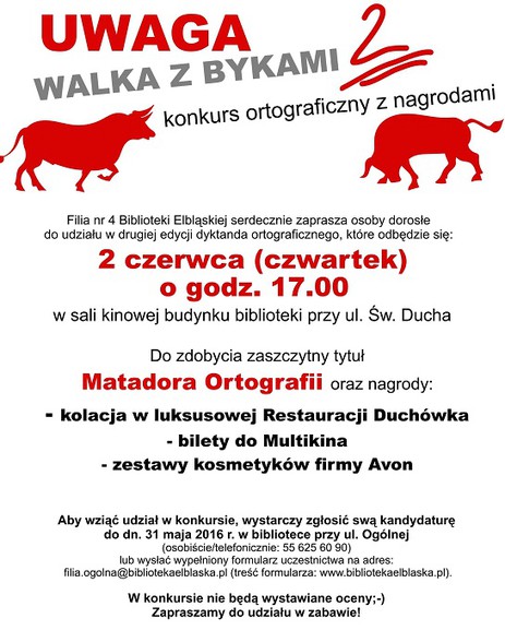 Elbląg, Dorośli będą „walczyć z bykami” Elbląg, Dorośli będą „walczyć z bykami”