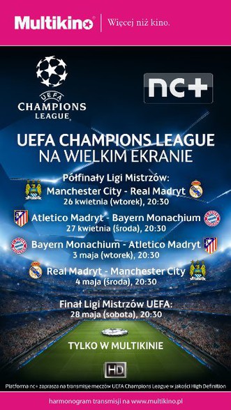 Elbląg, Liga Mistrzów UEFA w Multikinie:  oni wygrali bilety