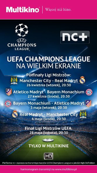 Elbląg, Liga Mistrzów UEFA w Multikinie: oni wygrali bilety Elbląg, Liga Mistrzów UEFA w Multikinie: oni wygrali bilety
