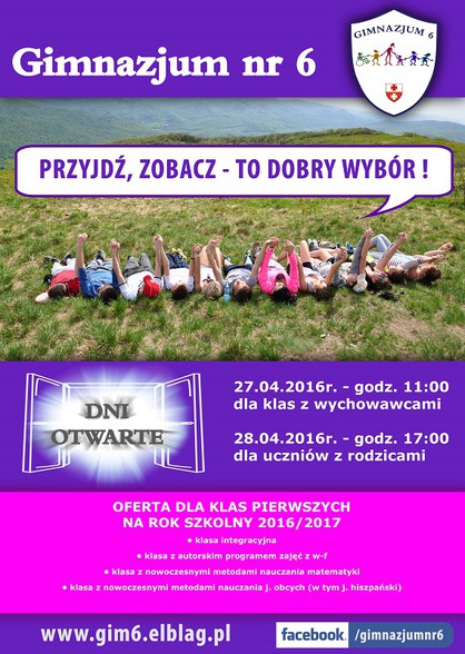Elbląg, Drzwi Otwarte w Gimnazjum nr 6
