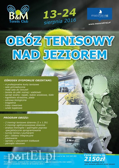 Zapisz się na obóz tenisowy!