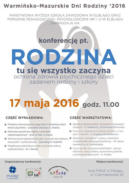 Elbląg, Konferencja "Rodzina - tu się wszystko zaczyna" Elbląg, Konferencja "Rodzina - tu się wszystko zaczyna"