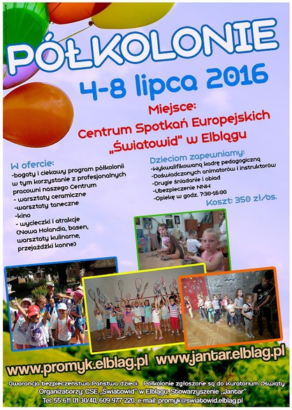 Elbląg, Półkolonie – artystycznie i sportowo Elbląg, Półkolonie – artystycznie i sportowo