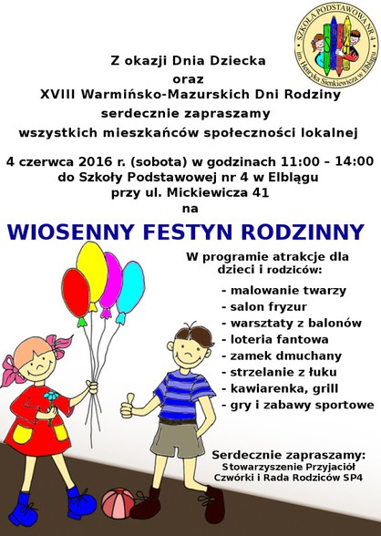 Elbląg, Dzień Dziecka w SP 4 Elbląg, Dzień Dziecka w SP 4