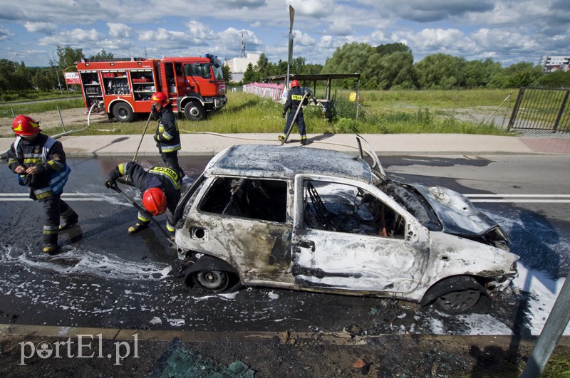 Elbląg, Samochód w ogniu