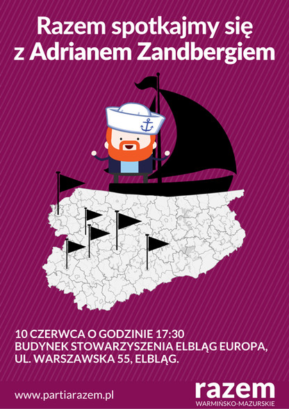 Elbląg, Spotkanie z Adrianem Zandbergiem Elbląg, Spotkanie z Adrianem Zandbergiem
