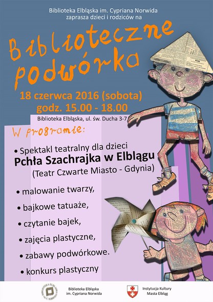 Elbląg, Biblioteczne podwórko z Pchłą Szachrajką Elbląg, Biblioteczne podwórko z Pchłą Szachrajką