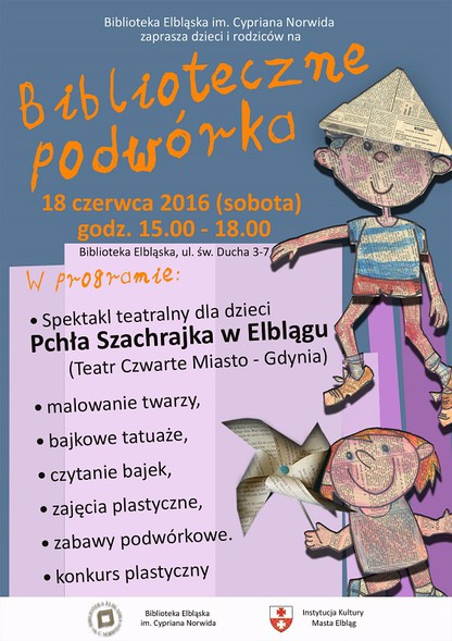 Elbląg, Biblioteczne podwórko z Pchłą Szachrajką