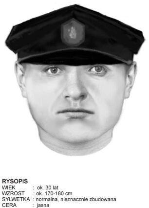 Elbląg, Portret pamięciowy jednego ze sprawców piątkowego napadu na ciężarówkę Elbląg, Portret pamięciowy jednego ze sprawców piątkowego napadu na ciężarówkę
