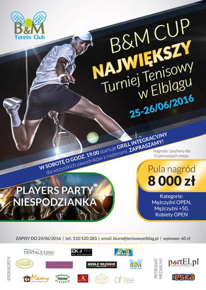 Elbląg, Już weekend największy turniej tenisowy w Elblągu