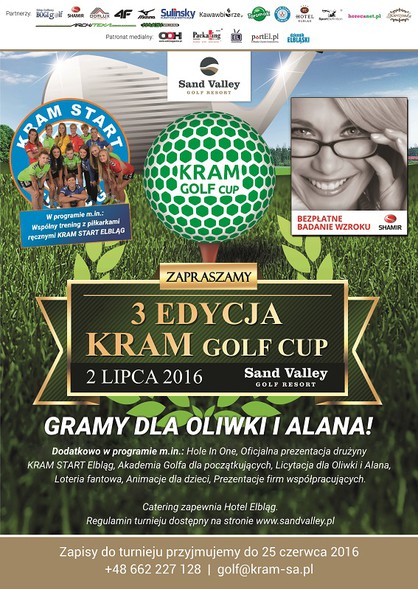 Elbląg, Turniej golfowy dla Oliwii i Alana