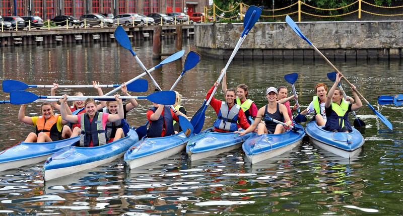 Elbląg, Kajakowy trening Startu