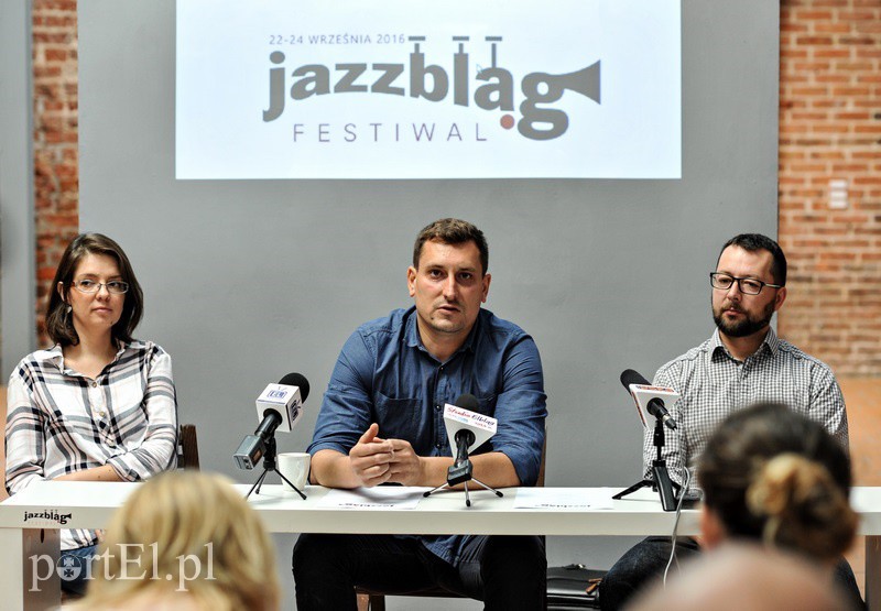 Elbląg, Joanna Mierzejewska, Jerzy Małek i Wojtek Minkiewicz opowiadali o programie tegorocznego Jazzbląga