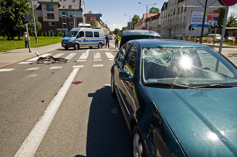 Elbląg, Potrącenie na rondzie
