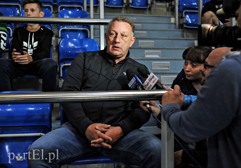 Elbląg, Michael Biegler na treningu Meblarzy