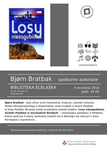 Elbląg, Spotkanie autorskie z Bjørnem Bratbakiem odwołane