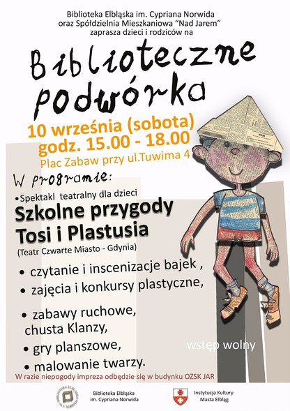 Elbląg, Biblioteczne podwórko na osiedlu Nad Jarem
