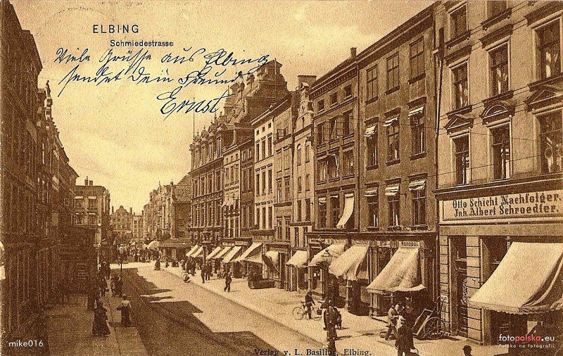 Elbląg, Schmiedestraße - dzisiejsza ulica Kowalska Elbląg, Schmiedestraße - dzisiejsza ulica Kowalska
