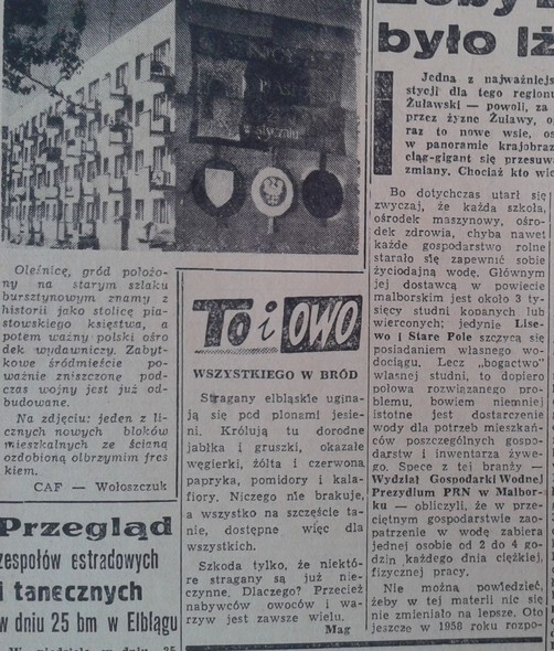 Elbląg, Wszystkiego w bród Elbląg, Wszystkiego w bród