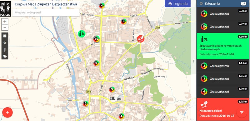 Elbląg, Krajowa Mapa Zagrożeń Bezpieczeństwa to nowe narzędzie pomocne policji Elbląg, Krajowa Mapa Zagrożeń Bezpieczeństwa to nowe narzędzie pomocne policji